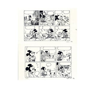 Mickey et les mille Pat par Thierry Martin, original paper n°38